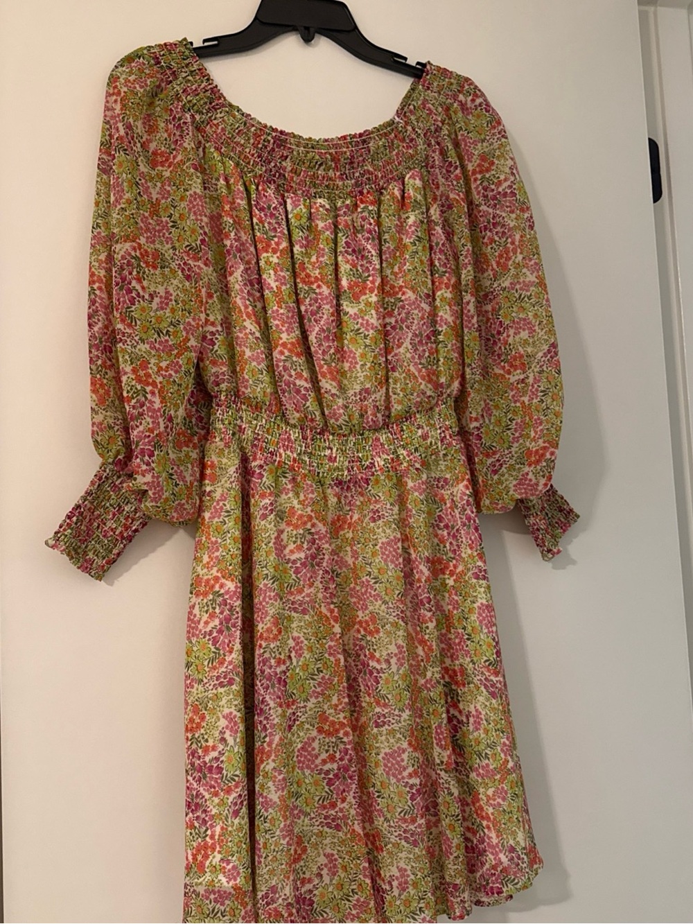 LEYDEN NOMATIC GETAWAY CITRON DITSY FLORAL DRESS - SIZE L
